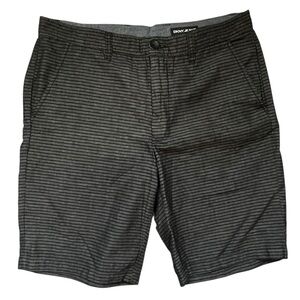 DKNY Men's Charcoal Striped 100% Cotton Shorts NWT 36